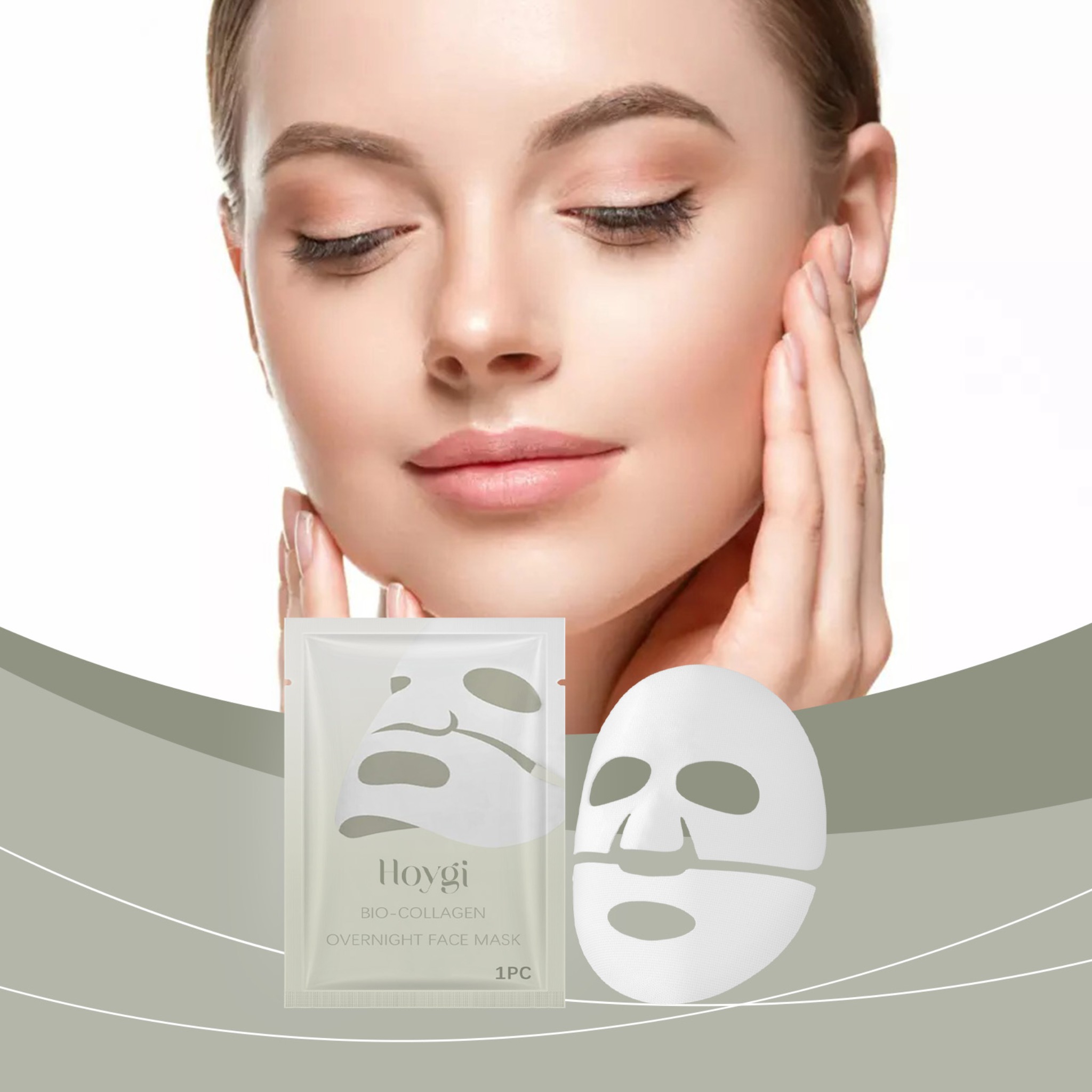 Collagen Sheet Mask - Bio Collagen Face Mask Lifting Firming
