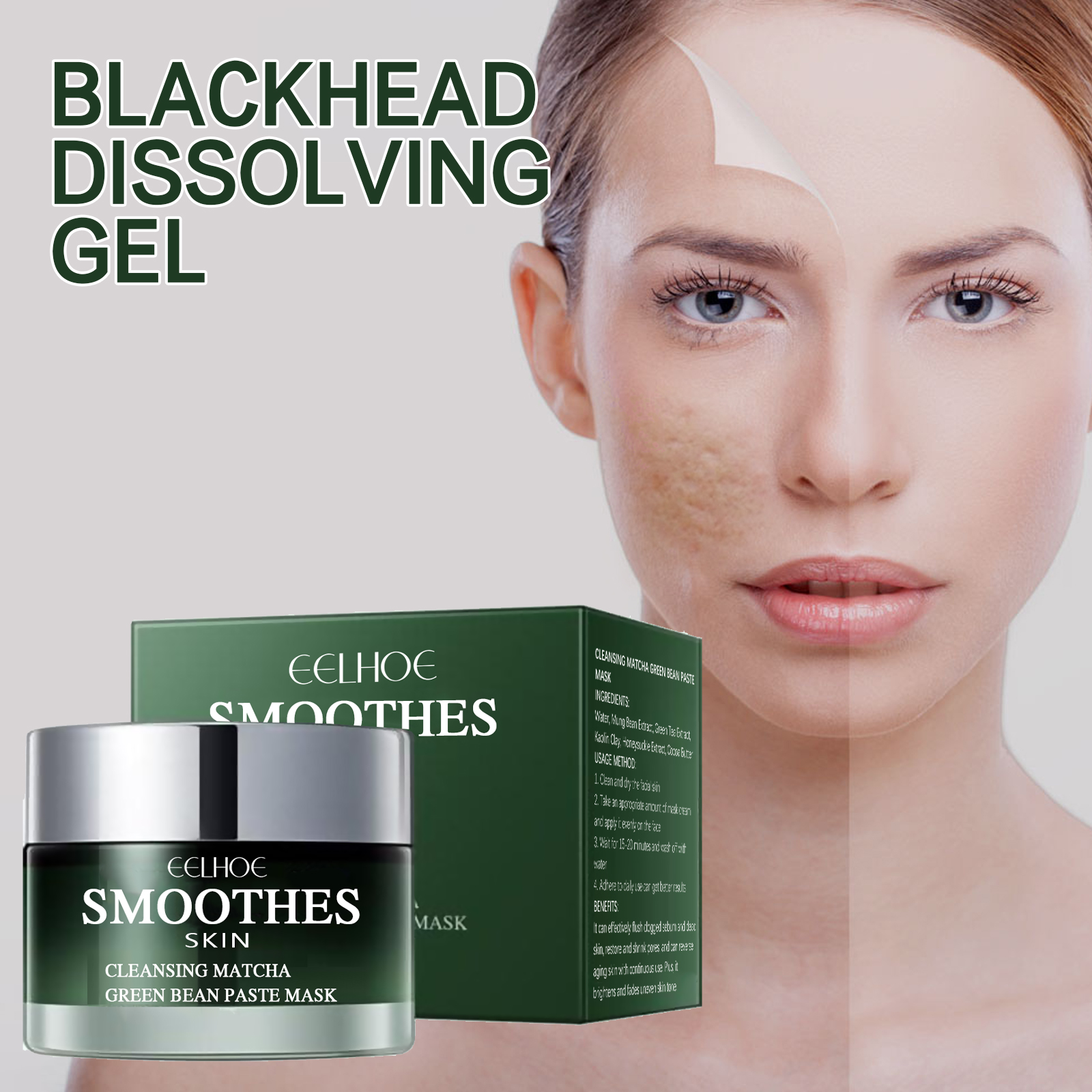 Green Tea Solid Cleansing Mask - Mud Mask Kaolin recension och pris