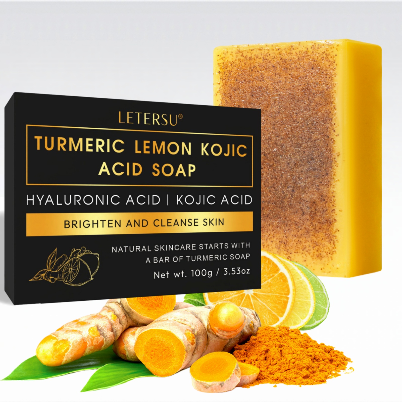 Turmeric Lemon Kojic Acid Soap - Kojic Acid Soap recension och pris