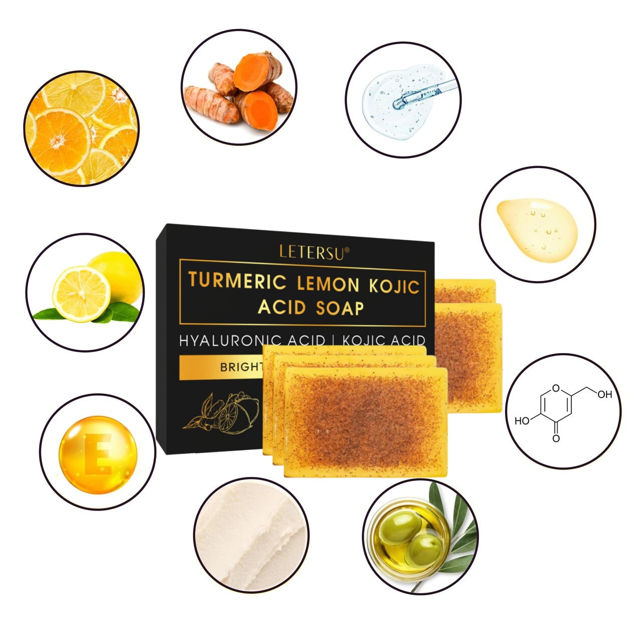 Turmeric Lemon Kojic Acid Soap - Kojic Acid Soap recension och pris