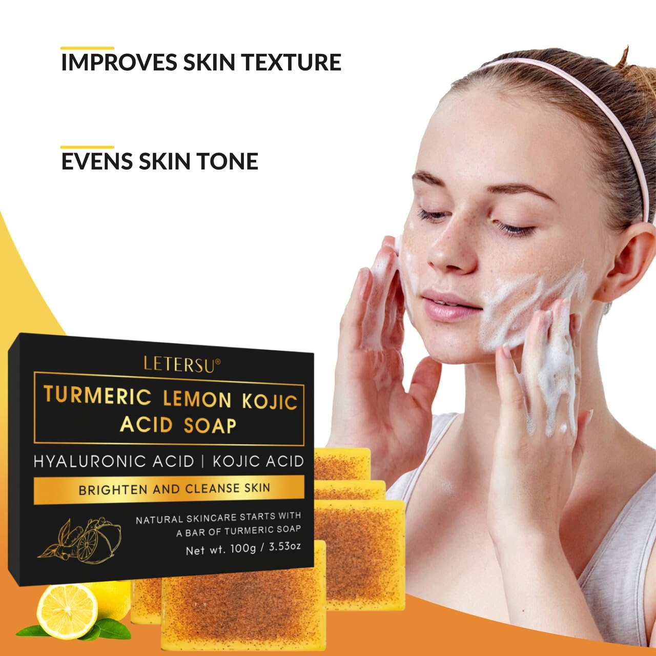 Turmeric Lemon Kojic Acid Soap - Kojic Acid Soap recension och pris