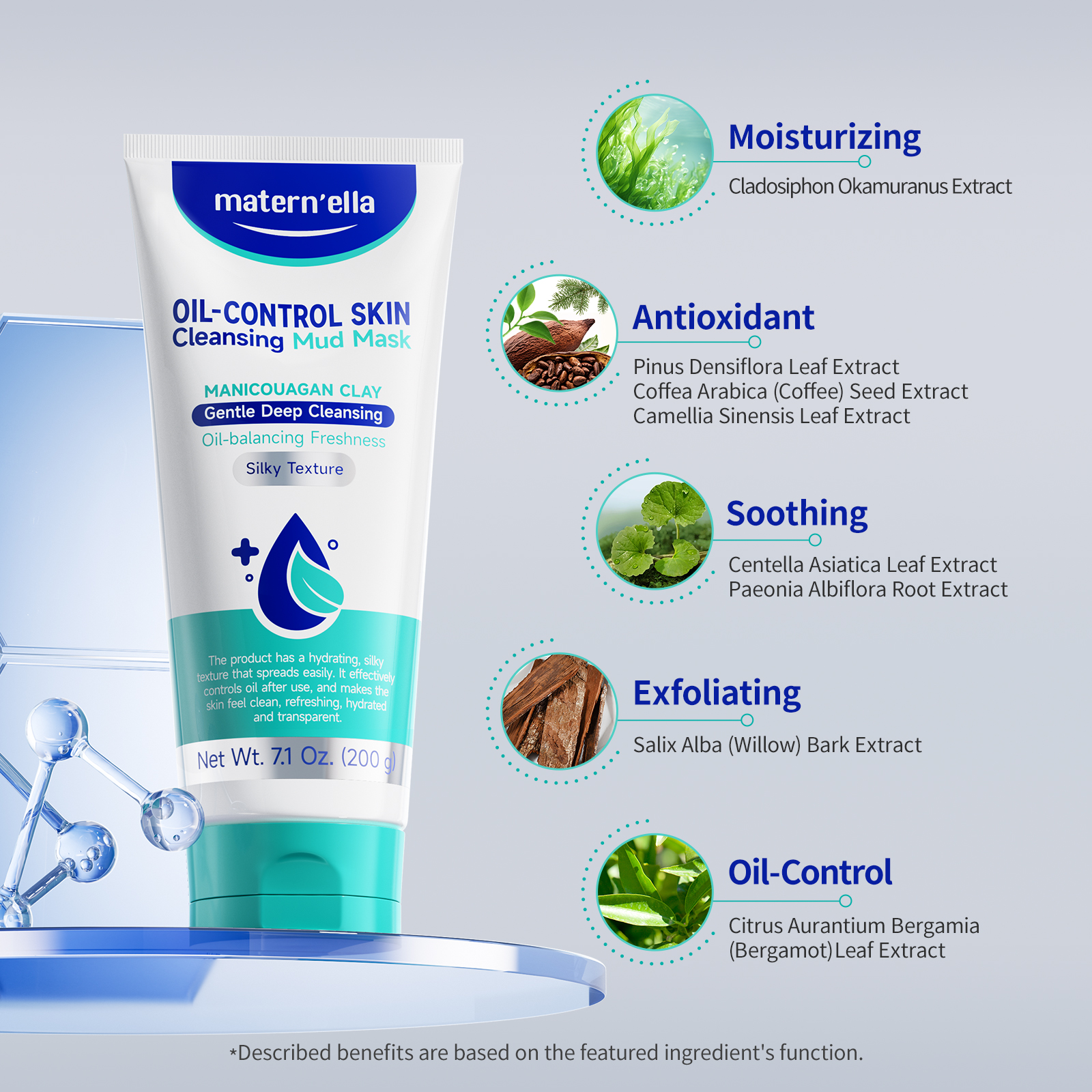 Matern'ella Manicouagan Clay M - Mud Mask Kaolin recension och pris