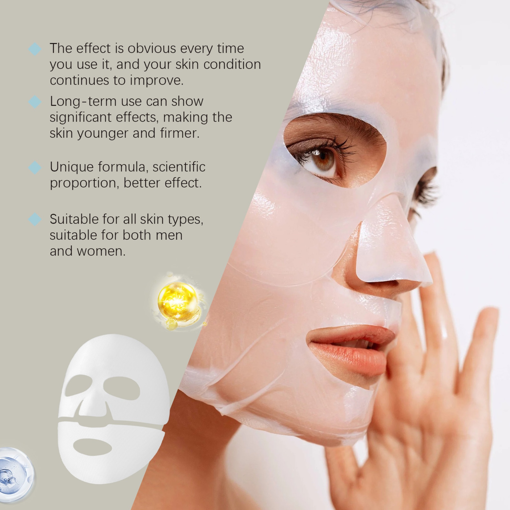 Bio Collagen Face Mask Lifting - Collagen Sheet Mask recension och pris