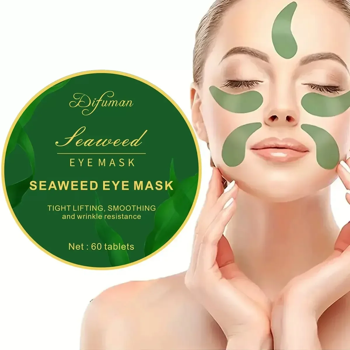 60pcs seaweed hyaluronic acid  - Collagen Sheet Mask recension och pris