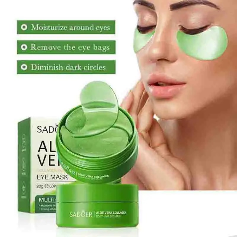 60pcs Aloe Vera Collagen Eye M - Collagen Sheet Mask recension och pris