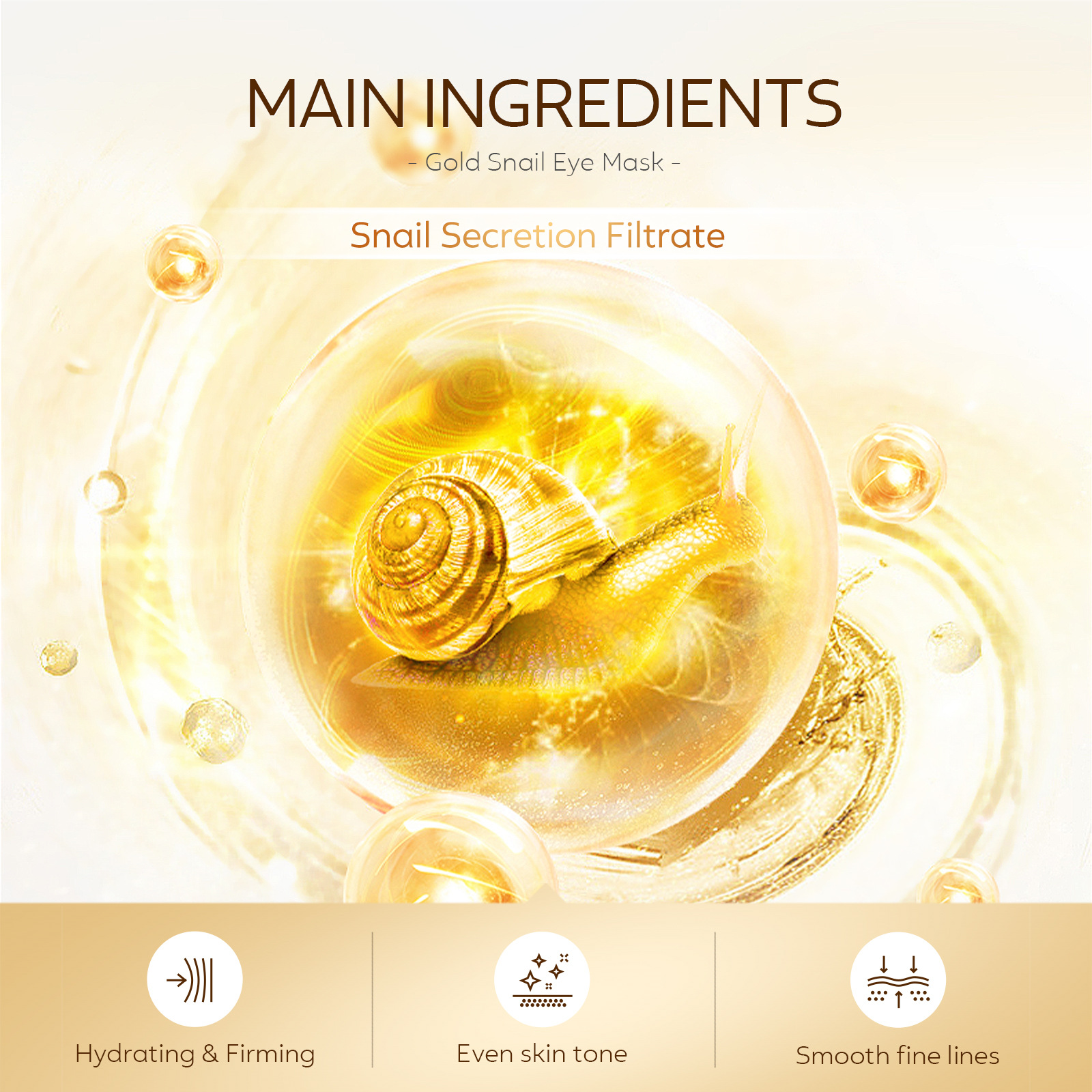 LAIKOU 50pcs Golden Snail Coll - Collagen Sheet Mask recension och pris