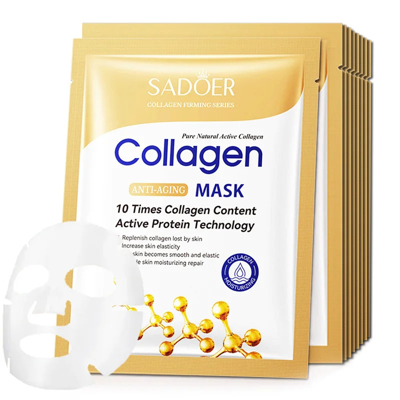 10pcs Anti-aging Collagen Face - Collagen Sheet Mask recension och pris