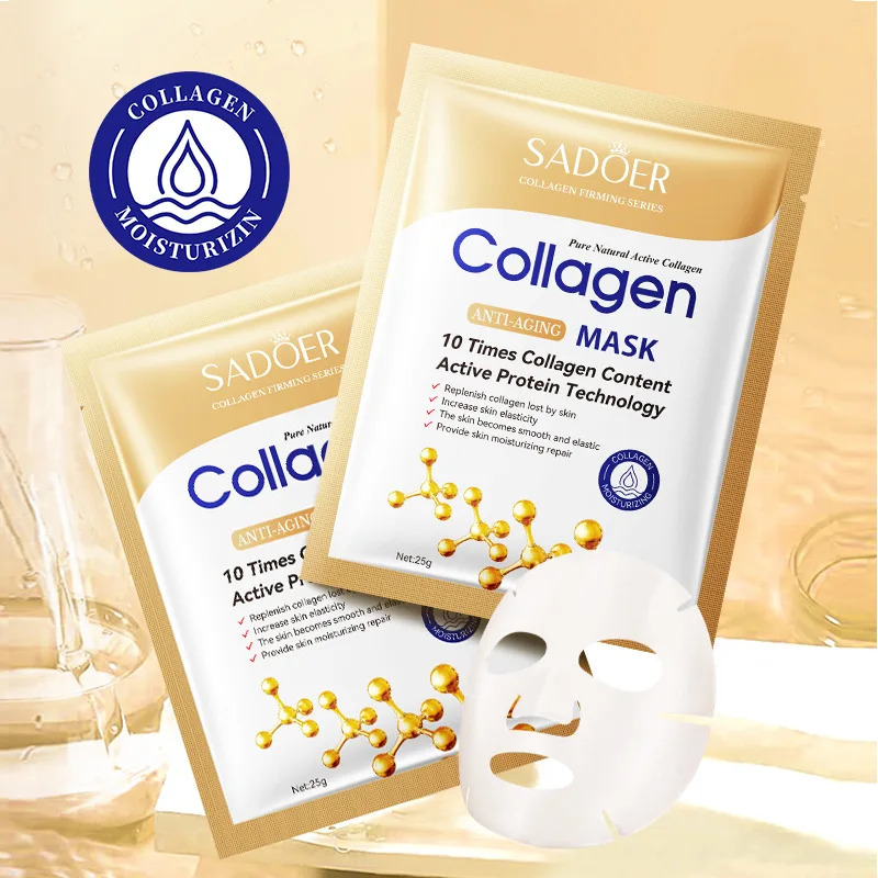 10pcs Anti-aging Collagen Face - Collagen Sheet Mask recension och pris