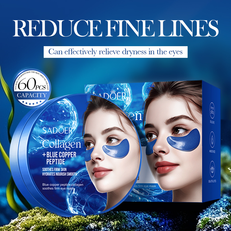60pcs SADOER Caffeine Crystal  - Collagen Sheet Mask recension och pris