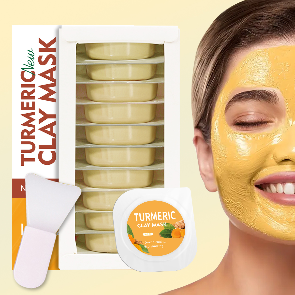 5g/0.17oz*10 Turmeric clay mud - Mud Mask Kaolin recension och pris