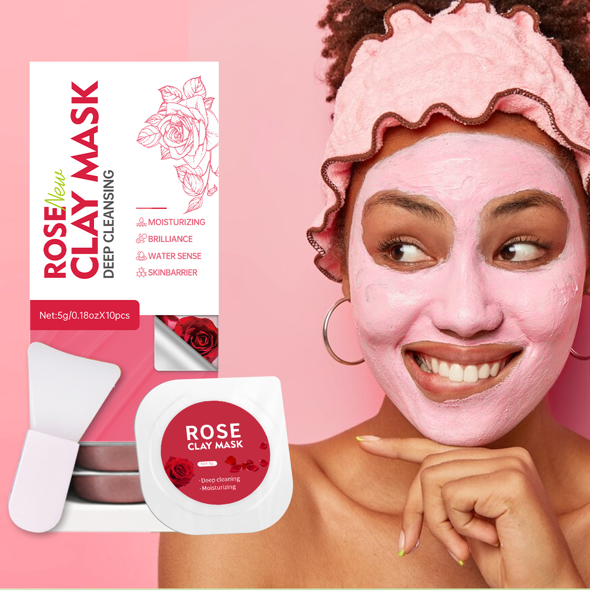 5g/0.18oz*10 Rose Cleansing Mu - Mud Mask Kaolin recension och pris