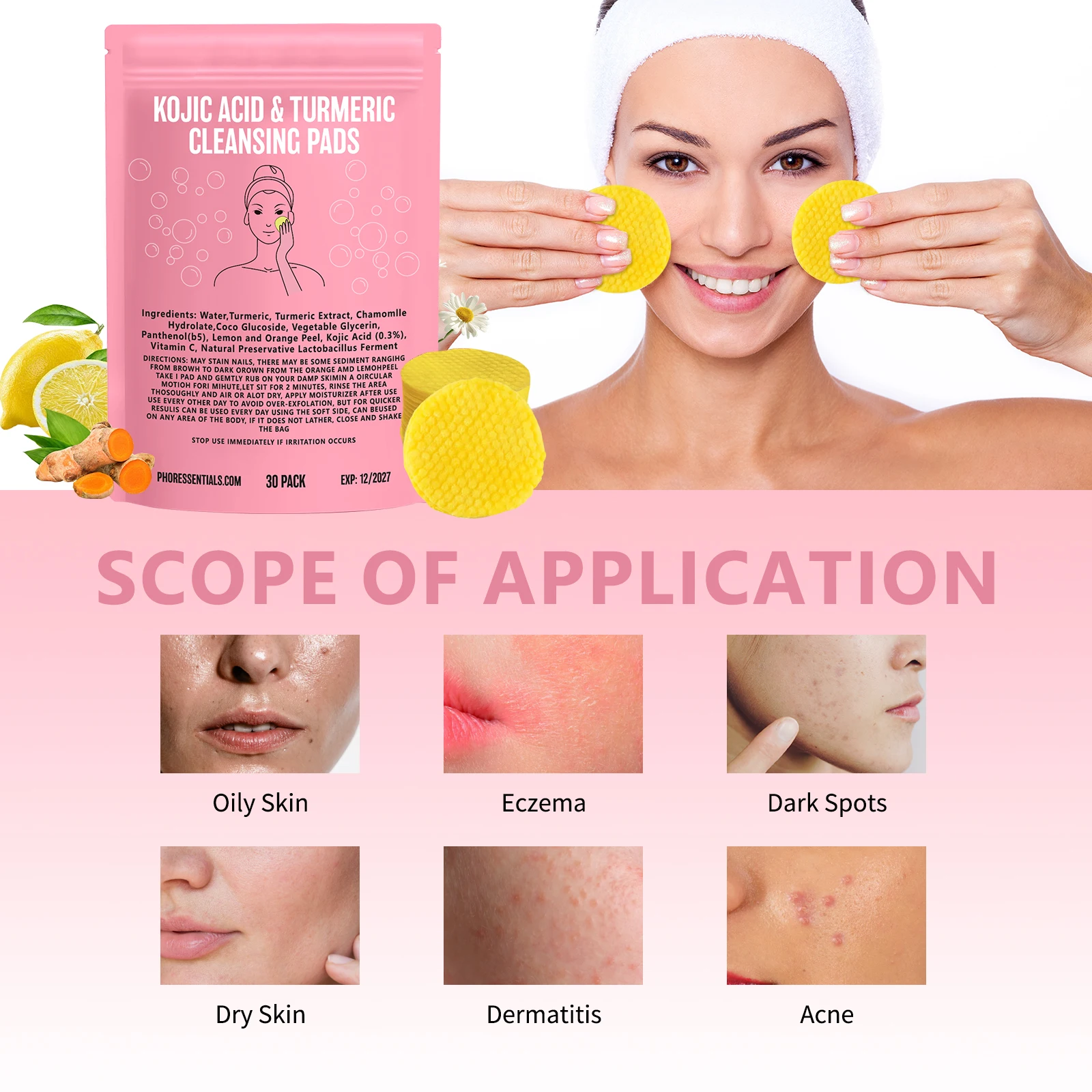 30pcs Turmeric Kojic Acid Clea - Kojic Acid Soap recension och pris