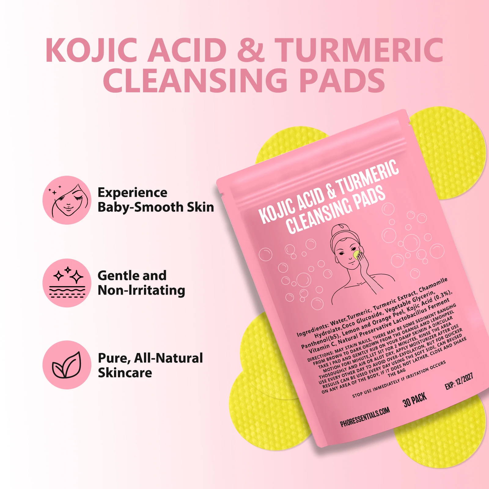 30pcs Turmeric Kojic Acid Clea - Kojic Acid Soap recension och pris