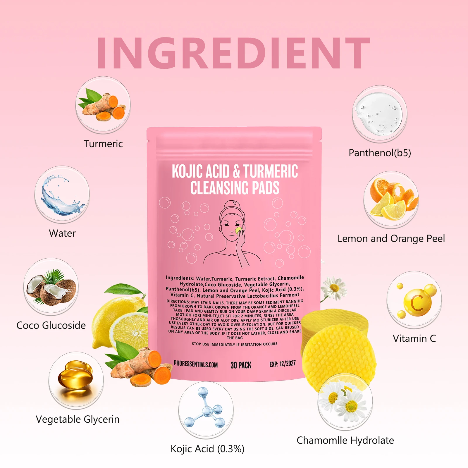30pcs Turmeric Kojic Acid Clea - Kojic Acid Soap recension och pris